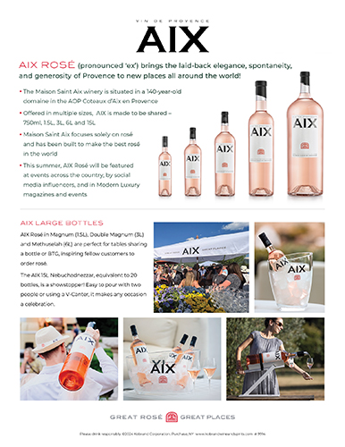 AIX Rosé On Premise Sell Sheet