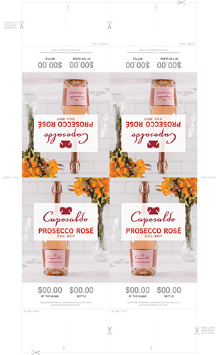 Prosecco Rosé Folding Table Tent (Editable)