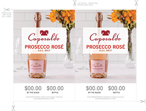 Prosecco Rosé Insert Table Tent (Editable)