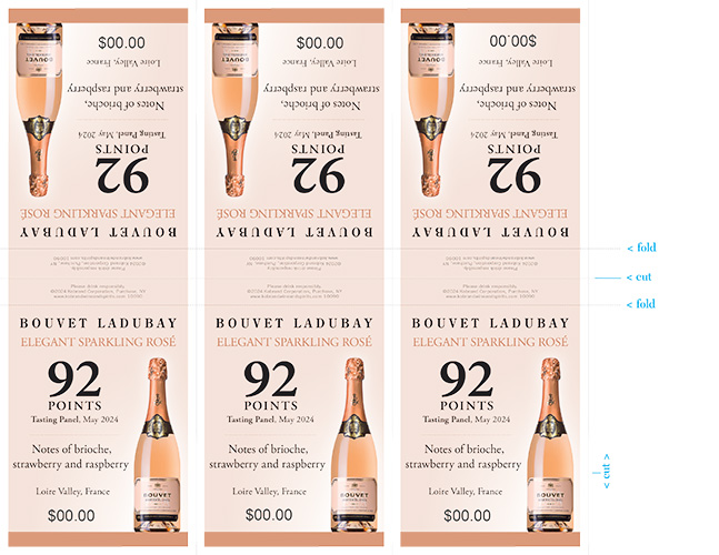 Excellence Brut Rosé Shelf Talker – 92 Points (Editable PDF)