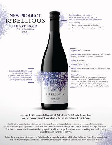 California Pinot Noir 2021 Sell Sheet