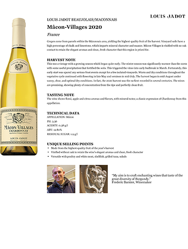 Mâcon-Villages 2020 Fact Sheet