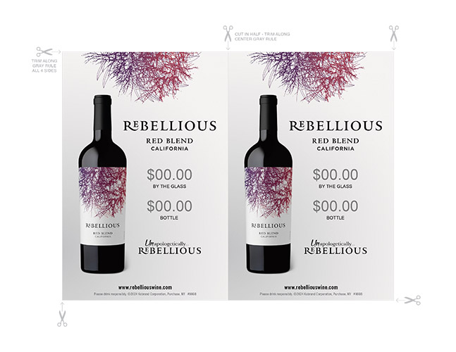 Red Blend Unapologetically Rebellious Insert Table Tent (Editable)