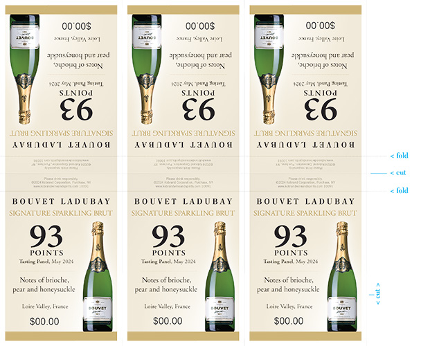 Signature Brut Shelf Talker – 93 Points (Editable PDF)