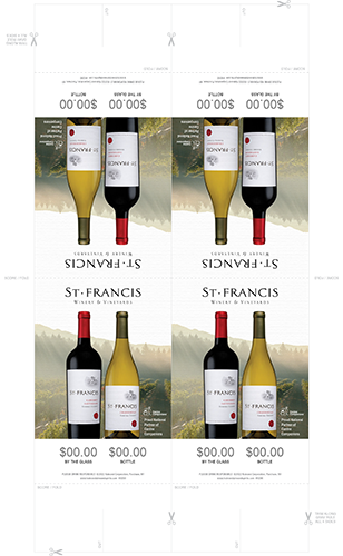 Sonoma County Cabernet Sauvignon & Chardonnay Folding Table Tent (Editable)