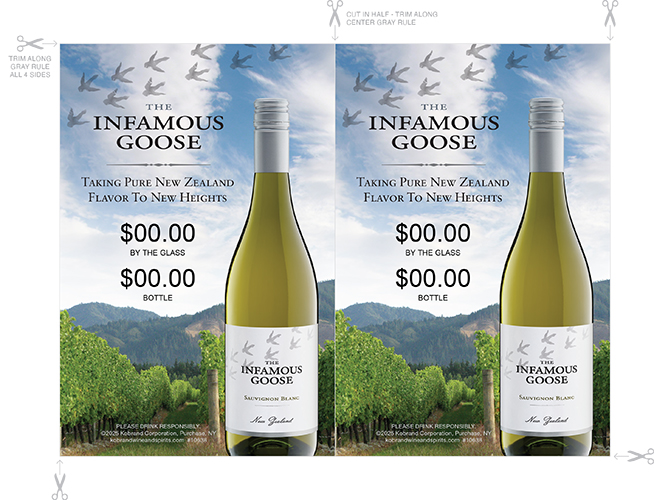 Infamous Goose 2-Up Insert Table Tent (Editable)