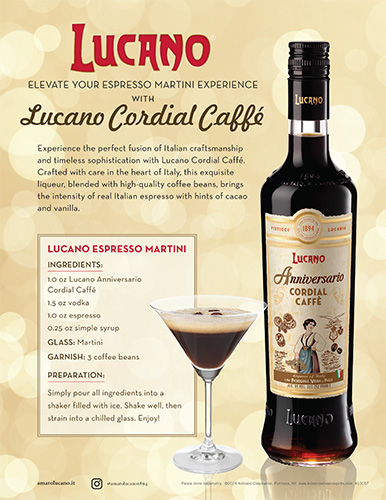 Anniversario Cordial Caffé Espresso Martini Sell Sheet