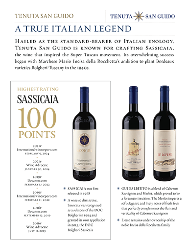 Tenuta San Guido Family Sell Sheet