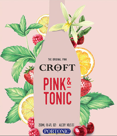 RTD Can – Croft Pink & Tonic (250ml) Front Label
