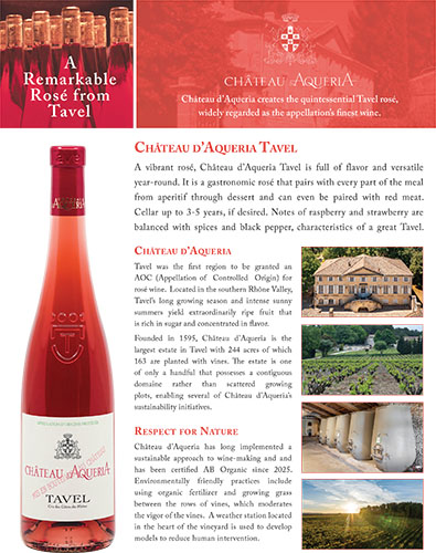 Château d’Aquéria Family Sell Sheet