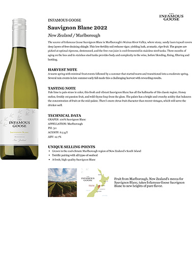 Sauvignon Blanc 2022 Fact Sheet