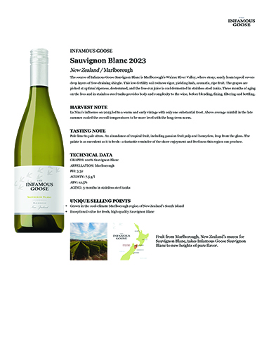 Sauvignon Blanc 2023 Fact Sheet