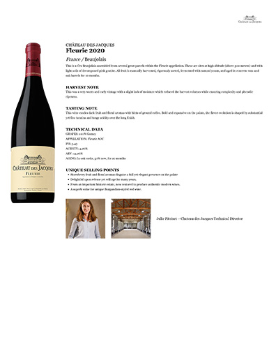Fleurie 2020 Fact Sheet