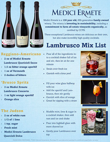 Lambrusco Cocktail Mix