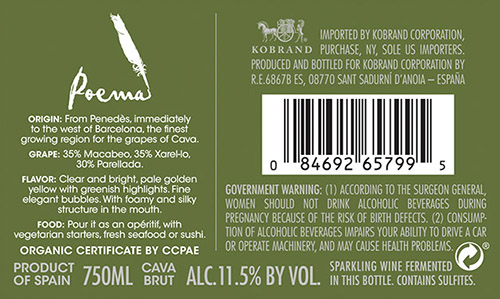 Pura Organic Back Label