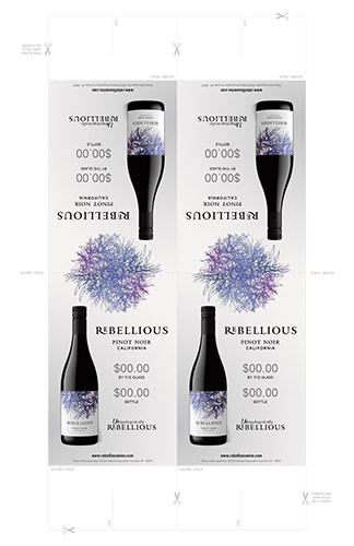 California Pinot Noir Unapologetically Rebellious Folding Table Tent (Editable PDF)