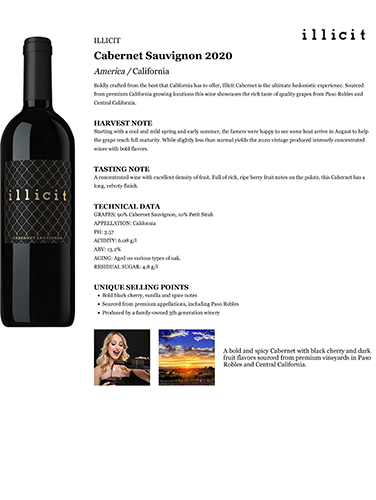 Cabernet Sauvignon 2020 Fact Sheet