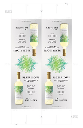Sauvignon Blanc Unapologetically Rebellious Folding Table Tent (Editable PDF)