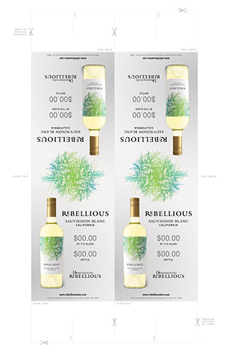 Sauvignon Blanc Unapologetically Rebellious Folding Table Tent (Editable PDF)