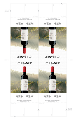 Sonoma County Red Blend Folding Table Tent (Editable PDF)
