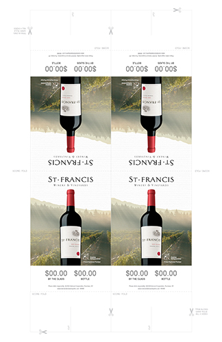 Sonoma County Red Blend Folding Table Tent (Editable PDF)