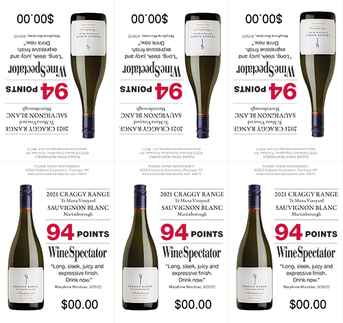 Te Muna Sauvignon Blanc 2021 Shelf Talker – 94 Points (Editable PDF)