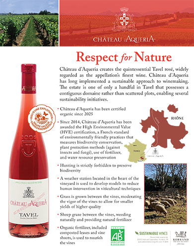 Chateau d’Aqueria Sustainability / Green Sell Sheet