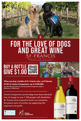 St. Francis For The Love of Dogs & Great Wine Case Card Tucker