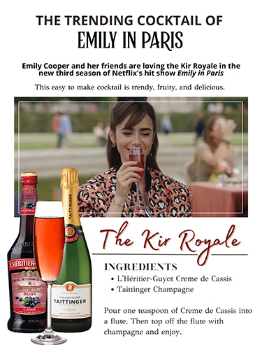 Emily in Paris Kir Royale Sell Sheet