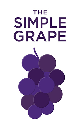 The Simple Grape Logo (Stacked With Grapes)
