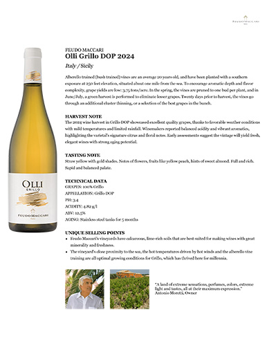 Olli Grillo DOP 2024 Fact Sheet