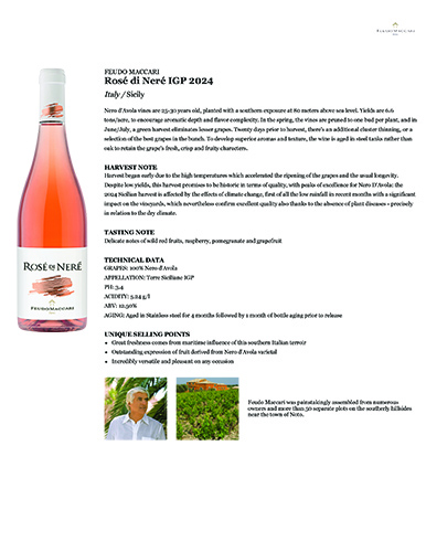 Rosé di Neré IGP 2024 Fact Sheet