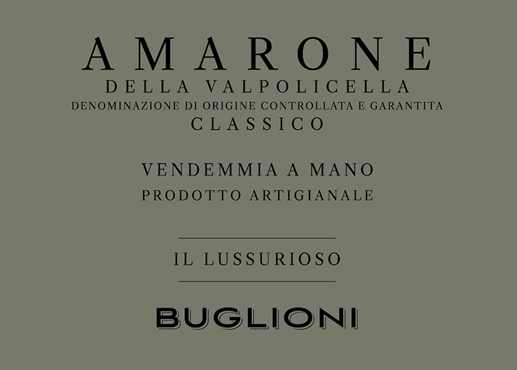 Il Lussurioso Amarone della Valpolicella Classico DOCG Front Label