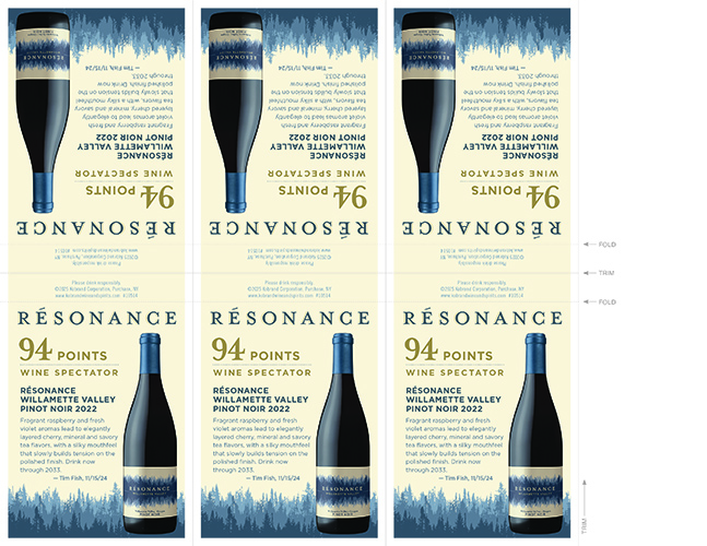 Willamette Valley Pinot Noir 2022 Shelf Talker – 94 Points