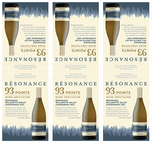 Willamette Valley Chardonnay 2021 Shelf Talker – 93 Points