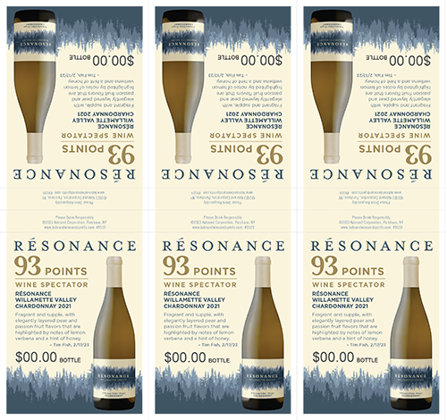 Willamette Valley Chardonnay 2021 Shelf Talker – 93 Points (Editable PDF)