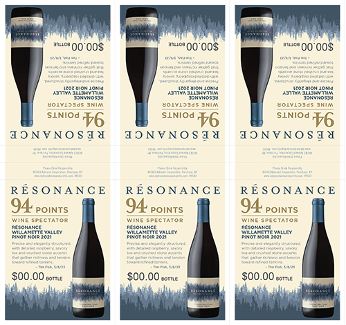 Willamette Valley Pinot Noir 2021 Shelf Talker – 94 Points (Editable PDF)