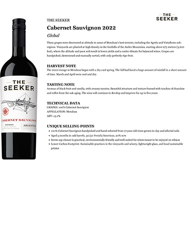 Cabernet Sauvignon 2022 Fact Sheet