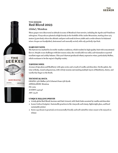Red Blend 2023 Fact Sheet