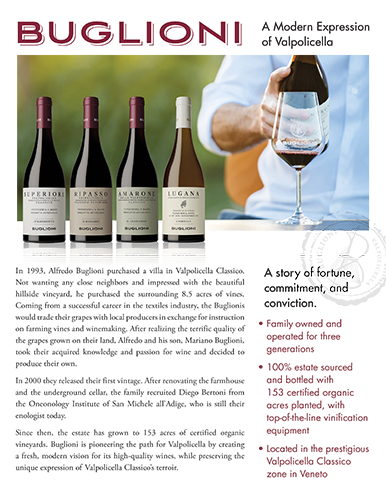 Buglioni Family Sell Sheet