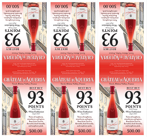 Tavel Rosé 2022 Shelf Talker – 93 Points (Editable PDF)