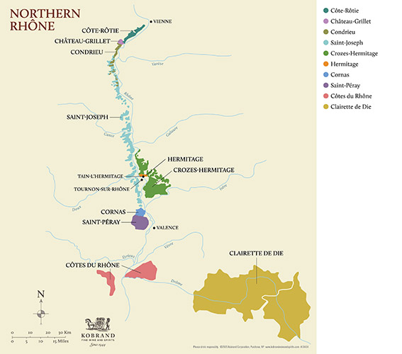 France – Map of Northern Rhône