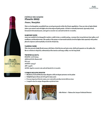 Fleurie 2023 Fact Sheet