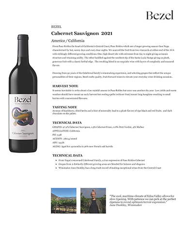 Cabernet Sauvignon 2021 Fact Sheet