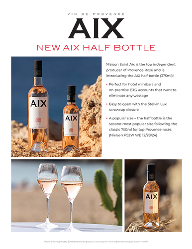 AIX Half Bottle 375ml Sell Sheet