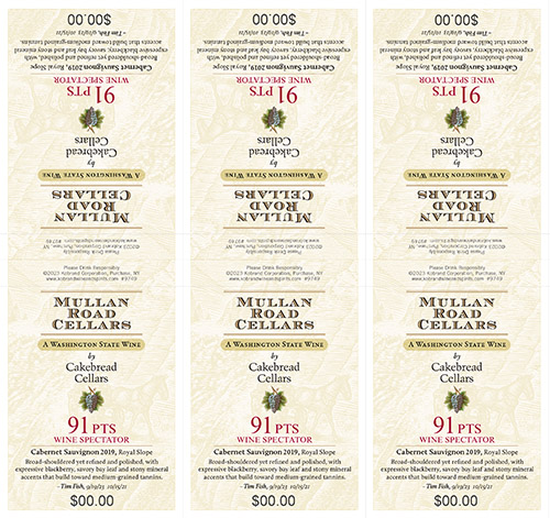 Columbia Valley Cabernet Sauvignon 2019 Shelf Talker – 91 Points (Editable PDF)