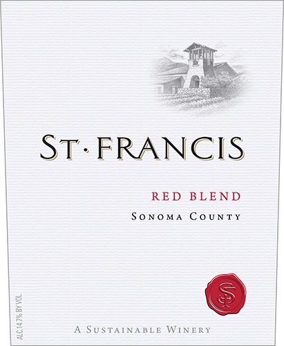 Sonoma County Red Blend Front Label