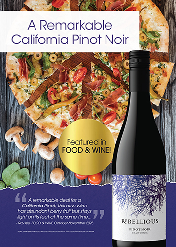 Rebellious California Pinot Noir Food & Wine Sell Sheet – Spring