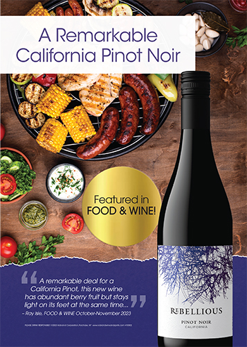 Rebellious California Pinot Noir Food & Wine Sell Sheet – Summer