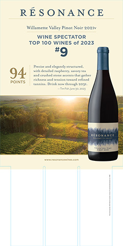 Resonance Willamette Valley Pinot Noir Top 100 Case Card